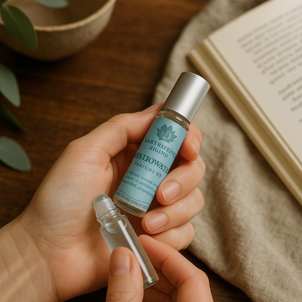 Mystic Water Perfume – Alcohol-Free Roll-On Oil,  Fragrance Mist, Himalayan Air + Sea Salt Lily + Brazilian Waterfall + Beachwood, Aquatic Unisex Scent for Freshness, Flow and Energy Alignment