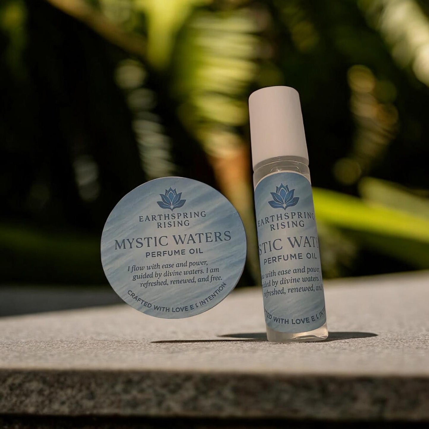 Mystic Water Perfume – Alcohol-Free Roll-On Oil,  Fragrance Mist, Himalayan Air + Sea Salt Lily + Brazilian Waterfall + Beachwood, Aquatic Unisex Scent for Freshness, Flow and Energy Alignment